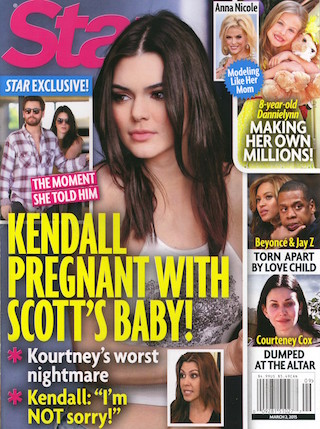 Illustration for article titled This Week In Tabloids: Kendall Is Having Scott's Baby, Isn't Sorry